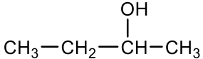 Strukturformel von 2-Butanol (CH3-CH2-CH(OH)-CH3)